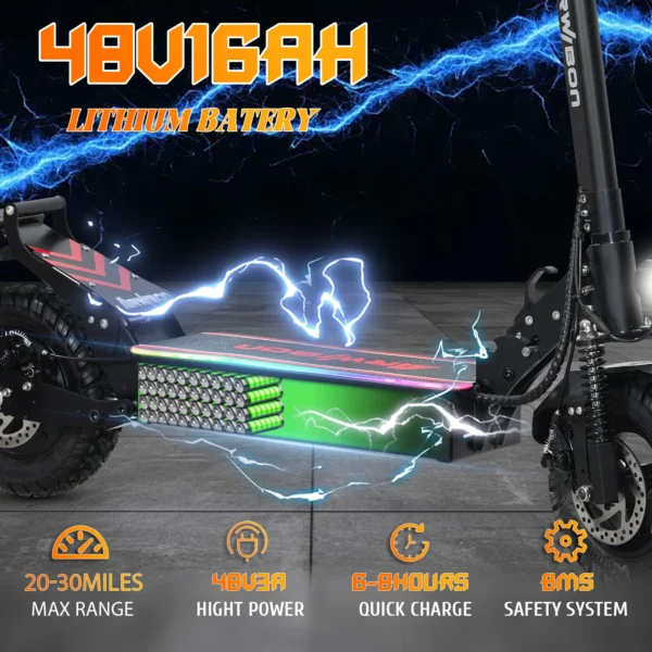 Arwibon Q30 Adult Electric Scooter – 2500W Motor, 30MPH Top Speed - Image 4